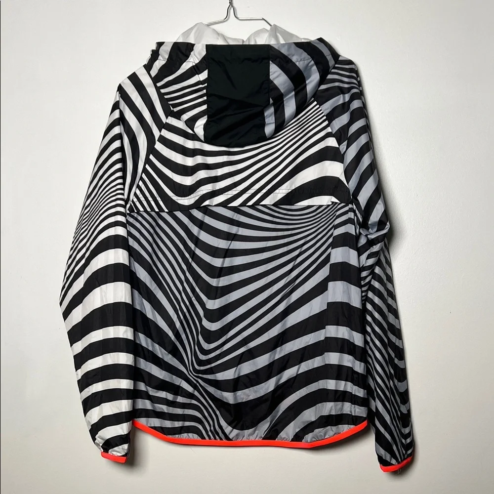 Nike Black & White Swirl Zip Hoodie with Blue & hot pink Accents - Picture 6 of 7